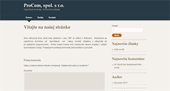Desktop Screenshot of procom.sk