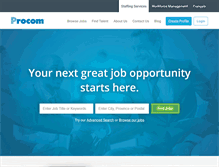 Tablet Screenshot of procom.ca